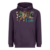 Plum love texas map sunflower cactus cowhide leopard Heavyweight Hoodie - Artiststas