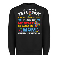 Black LIL Autism Mom Heavyweight Sweatshirt - CowhideDigitalArt