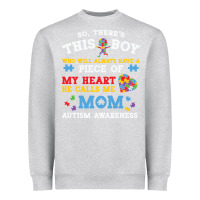 Heather Grey LIL Autism Mom Heavyweight Sweatshirt - CowhideDigitalArt