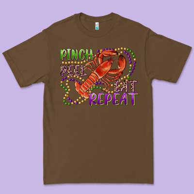 Pinch Peel Eat Repeat Crawfish Premium Tee Designed By Ranaportraitstore