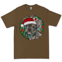 Cacao Frenchie Christmas Premium Tee - RanaPortraitStore