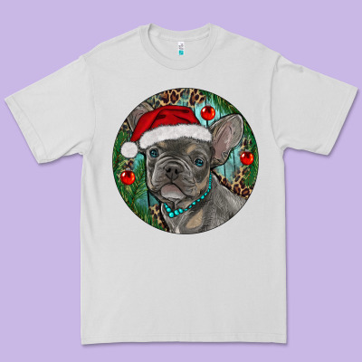 Frenchie Christmas Premium Tee Designed By Ranaportraitstore