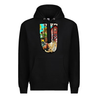 Black farm life alphabet lowercase letters u Premium Hoodie - BundleAndBundleShop