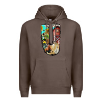 Coffee farm life alphabet lowercase letters u Premium Hoodie - BundleAndBundleShop