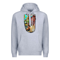 Heather Grey farm life alphabet lowercase letters u Premium Hoodie - BundleAndBundleShop