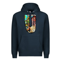 Navy farm life alphabet lowercase letters u Premium Hoodie - BundleAndBundleShop