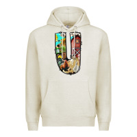Oatmeal Heather farm life alphabet lowercase letters u Premium Hoodie - BundleAndBundleShop