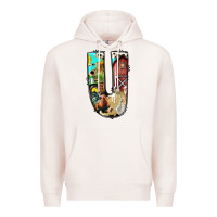 Pale Pink farm life alphabet lowercase letters u Premium Hoodie - BundleAndBundleShop