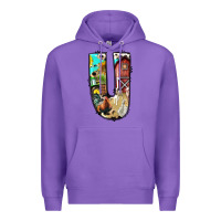 Purple farm life alphabet lowercase letters u Premium Hoodie - BundleAndBundleShop