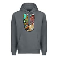 Rock farm life alphabet lowercase letters u Premium Hoodie - BundleAndBundleShop