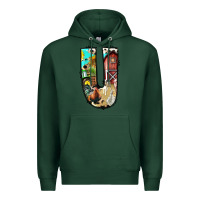 Sports Green farm life alphabet lowercase letters u Premium Hoodie - BundleAndBundleShop