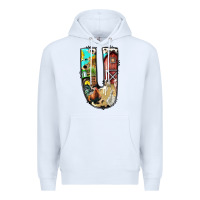 White farm life alphabet lowercase letters u Premium Hoodie - BundleAndBundleShop
