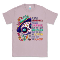 Lilac You are braver than you think sugar skull Classic Tee - NancyCooperArtShop
