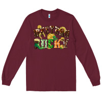 Burgundy Western lucky St. Patrick's Day Long Sleeve Tee - CowGirlArtShop