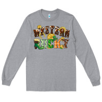 Heather Grey Western lucky St. Patrick's Day Long Sleeve Tee - CowGirlArtShop