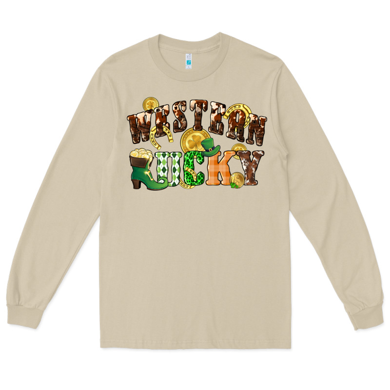 Western Lucky St. Patrick's Day Long Sleeve Tee by CowGirlArtShop | Teevron