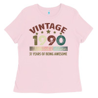 Bubblegum Pink Vintage 1990 Limited Edition 31 Years Of Being Awesome Ladies Tee - Bettercallsaul