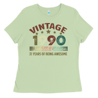 Matcha Vintage 1990 Limited Edition 31 Years Of Being Awesome Ladies Tee - Bettercallsaul