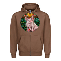Chestnut christmas pig Zipper Hoodie - LillyAllenDesigns