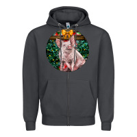 Smoke christmas pig Zipper Hoodie - LillyAllenDesigns