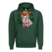 Sports Green christmas pig Zipper Hoodie - LillyAllenDesigns