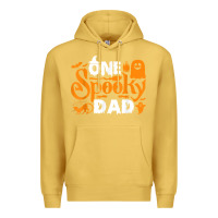 Antique Gold one spooky dad funny cat boo dad halloween costume design t shirt Premium Hoodie - minhPixels
