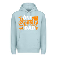 Blue Mist one spooky dad funny cat boo dad halloween costume design t shirt Premium Hoodie - minhPixels