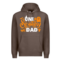 Coffee one spooky dad funny cat boo dad halloween costume design t shirt Premium Hoodie - minhPixels