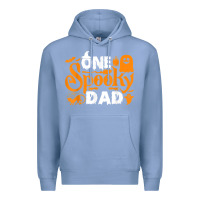 Colony Blue one spooky dad funny cat boo dad halloween costume design t shirt Premium Hoodie - minhPixels