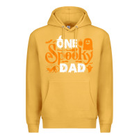 Mustard one spooky dad funny cat boo dad halloween costume design t shirt Premium Hoodie - minhPixels