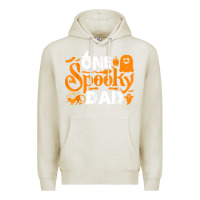 Oatmeal Heather one spooky dad funny cat boo dad halloween costume design t shirt Premium Hoodie - minhPixels