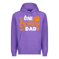 Purple one spooky dad funny cat boo dad halloween costume design t shirt Premium Hoodie - minhPixels
