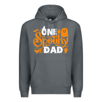 Rock one spooky dad funny cat boo dad halloween costume design t shirt Premium Hoodie - minhPixels