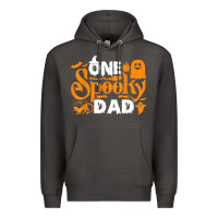 Smoke one spooky dad funny cat boo dad halloween costume design t shirt Premium Hoodie - minhPixels