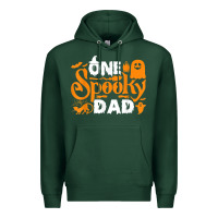 Sports Green one spooky dad funny cat boo dad halloween costume design t shirt Premium Hoodie - minhPixels