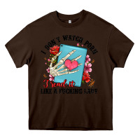 Chocolate Brown i don t watch porn i read it like a fucking lady Heavy Core Tee - Artiststas