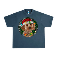 Midnight Navy Cockapoo Christmas Urban Heavy Tee - RanaPortraitStore