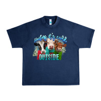 Navy heifers its cold outside Urban Heavy Tee - CowGirlArtShop