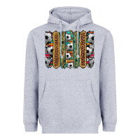 Heather Grey soccer camouflage serape cowhide turquoise leopard glitter  brushstrok Heavyweight Hoodie - Artiststas