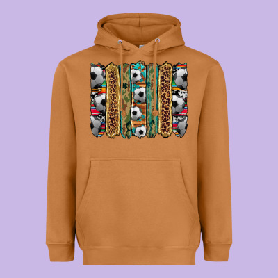 Soccer Camouflage Serape Cowhide Turquoise Leopard Glitter  Brushstrok Heavyweight Hoodie Designed By Artiststas