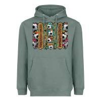 Sage soccer camouflage serape cowhide turquoise leopard glitter  brushstrok Heavyweight Hoodie - Artiststas