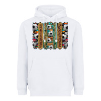 White soccer camouflage serape cowhide turquoise leopard glitter  brushstrok Heavyweight Hoodie - Artiststas