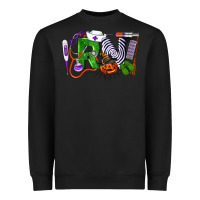 Black Halloween RN Registered NurseHalloween RN Register Heavyweight Sweatshirt - LillyAllenDesigns