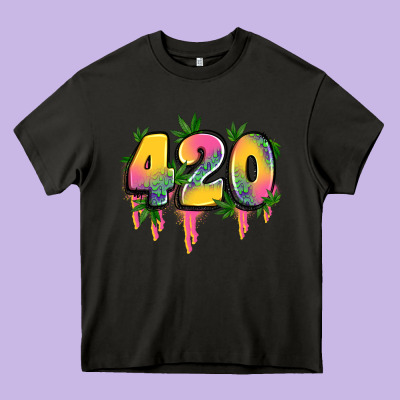 420 Cannabis Heavy Core Tee Designed By Artiststas