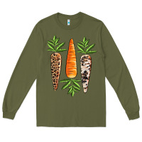 Army Green Easter carrot Easter Day Long Sleeve Tee - CowGirlArtShop