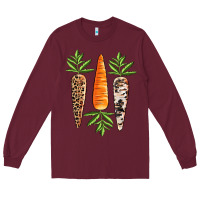Burgundy Easter carrot Easter Day Long Sleeve Tee - CowGirlArtShop