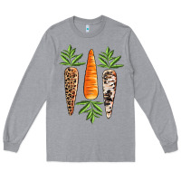 Heather Grey Easter carrot Easter Day Long Sleeve Tee - CowGirlArtShop