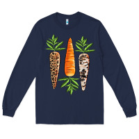 Navy Easter carrot Easter Day Long Sleeve Tee - CowGirlArtShop