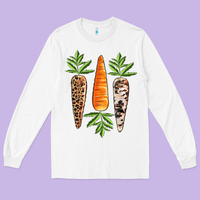 Easter Carrot Easter Day Long Sleeve Tee Designed By Cowgirlartshop