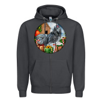 Smoke ameraucana rooster christmas Zipper Hoodie - LillyAllenDesigns